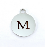 Initial Letter Round Personalized Charm | Bellaire Wholesale