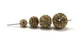 10mm Dull Gold Shamballa Bead | Bellaire Wholesale