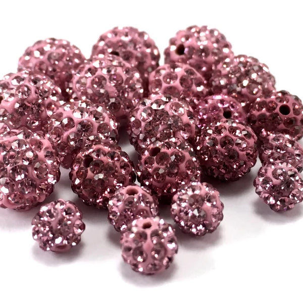 10mm Light Pink Shamballa Bead | Bellaire Wholesale