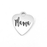 Mama Engraved Heart Charm | Bellaire Wholesale
