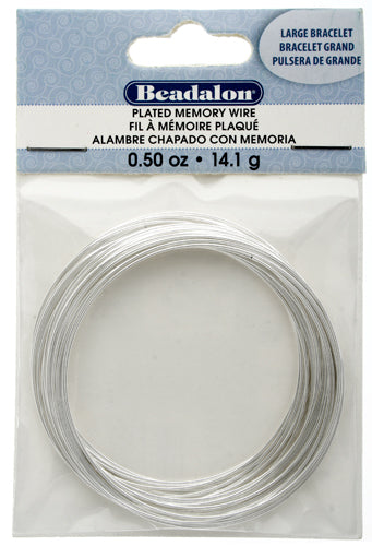 Beadalon Memory Wire Bracelet, Silver, 0.50 OZ | Bellaire Wholesale