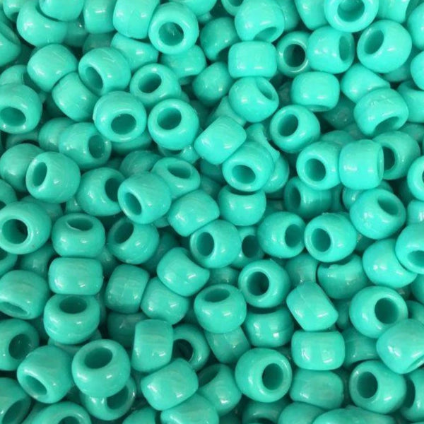 Plastic Beads, 4X6 Pony Beads, Mint Green | Bellaire Wholesale
