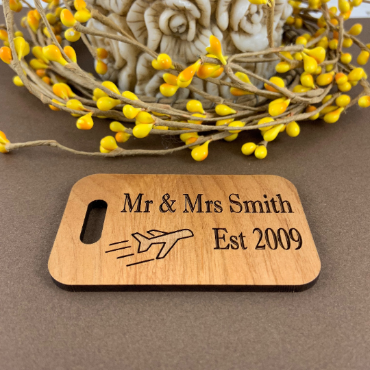 Wooden Custom Luggage Tag | Bellaire Wholesale