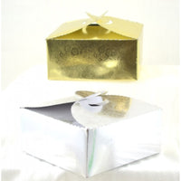 Paper Cake box, Silver | Bellaire Wholesale