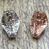 Cz Micro Pave Bead, Rose Gold Egyptian Head Bead | Bellaire Wholesale