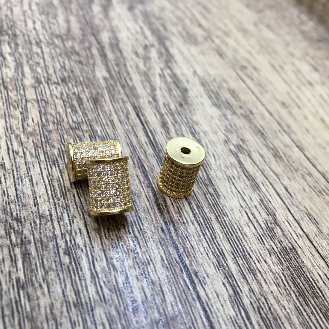 Micro CZ Pave Tube Bead | Bellaire Wholesale
