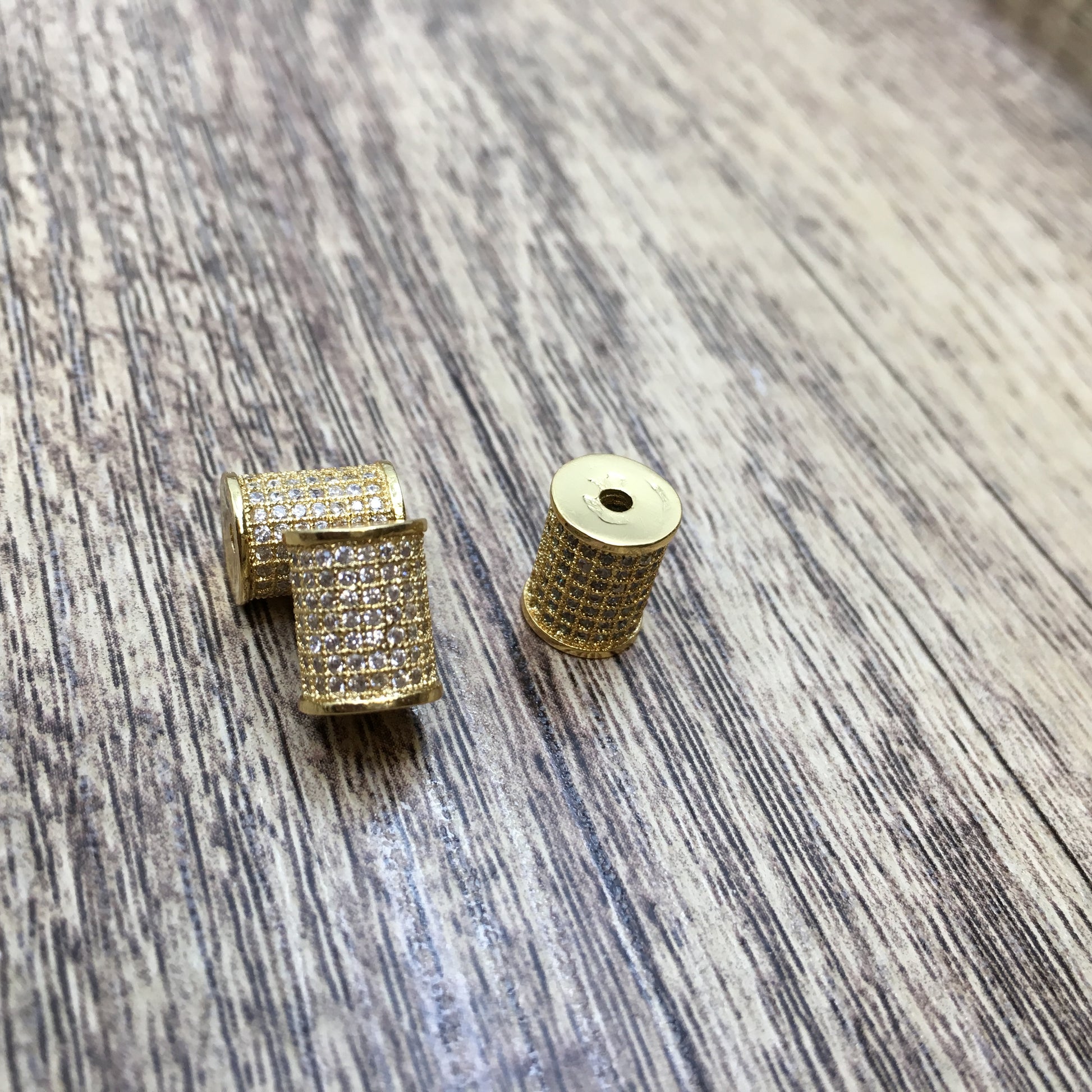 Micro CZ Pave Tube Bead | Bellaire Wholesale