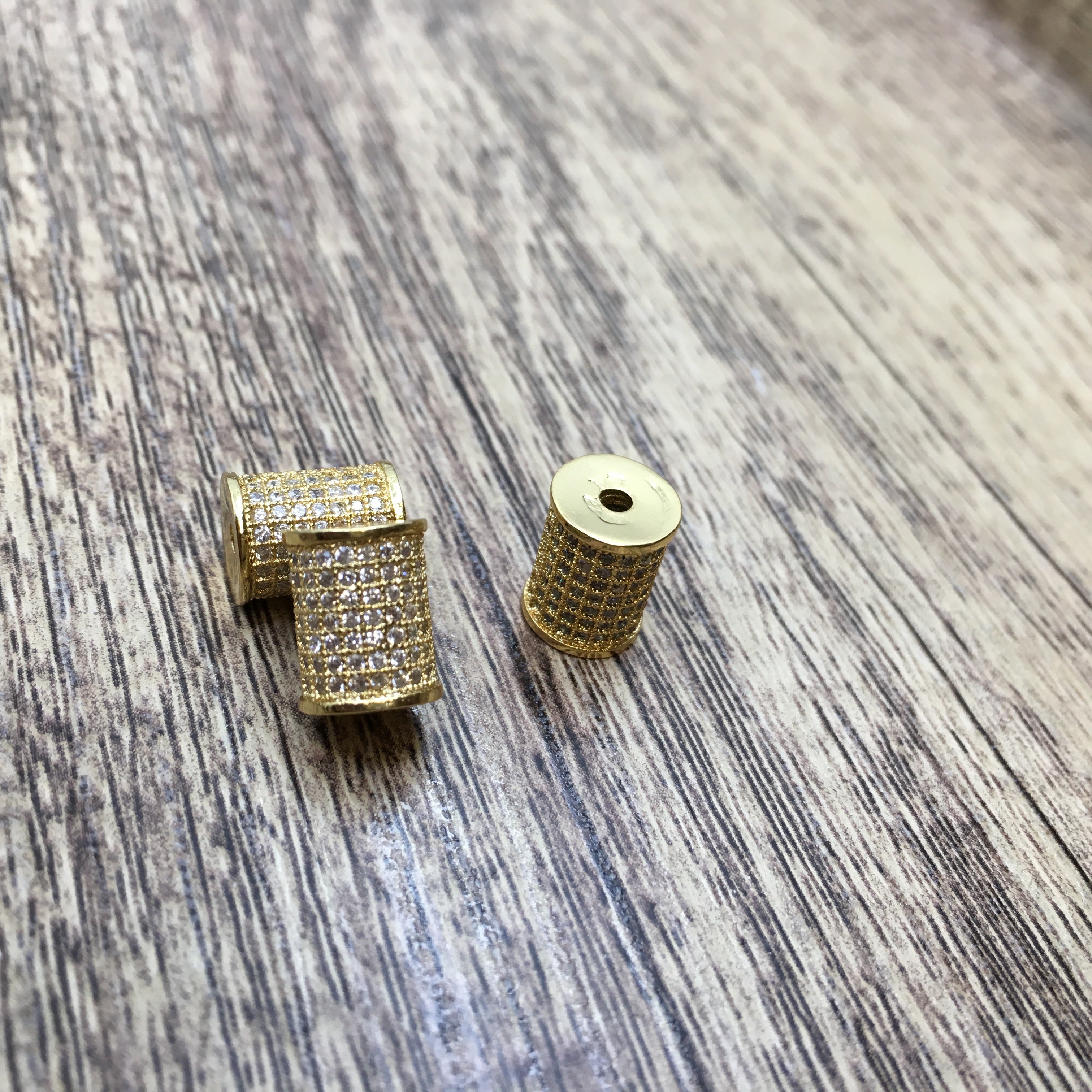 Micro CZ Pave Tube Bead | Bellaire Wholesale