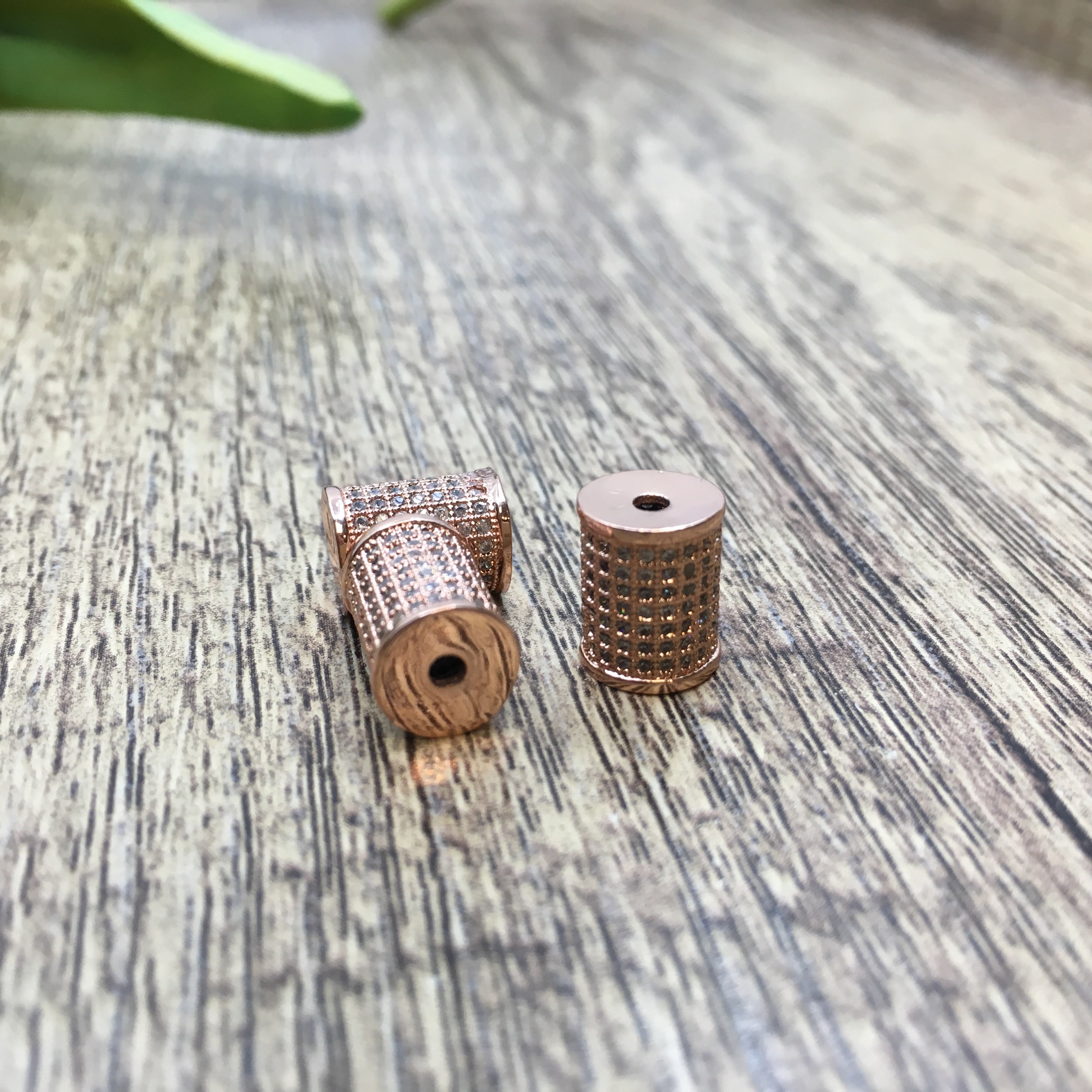 Micro CZ Pave Tube Bead | Bellaire Wholesale