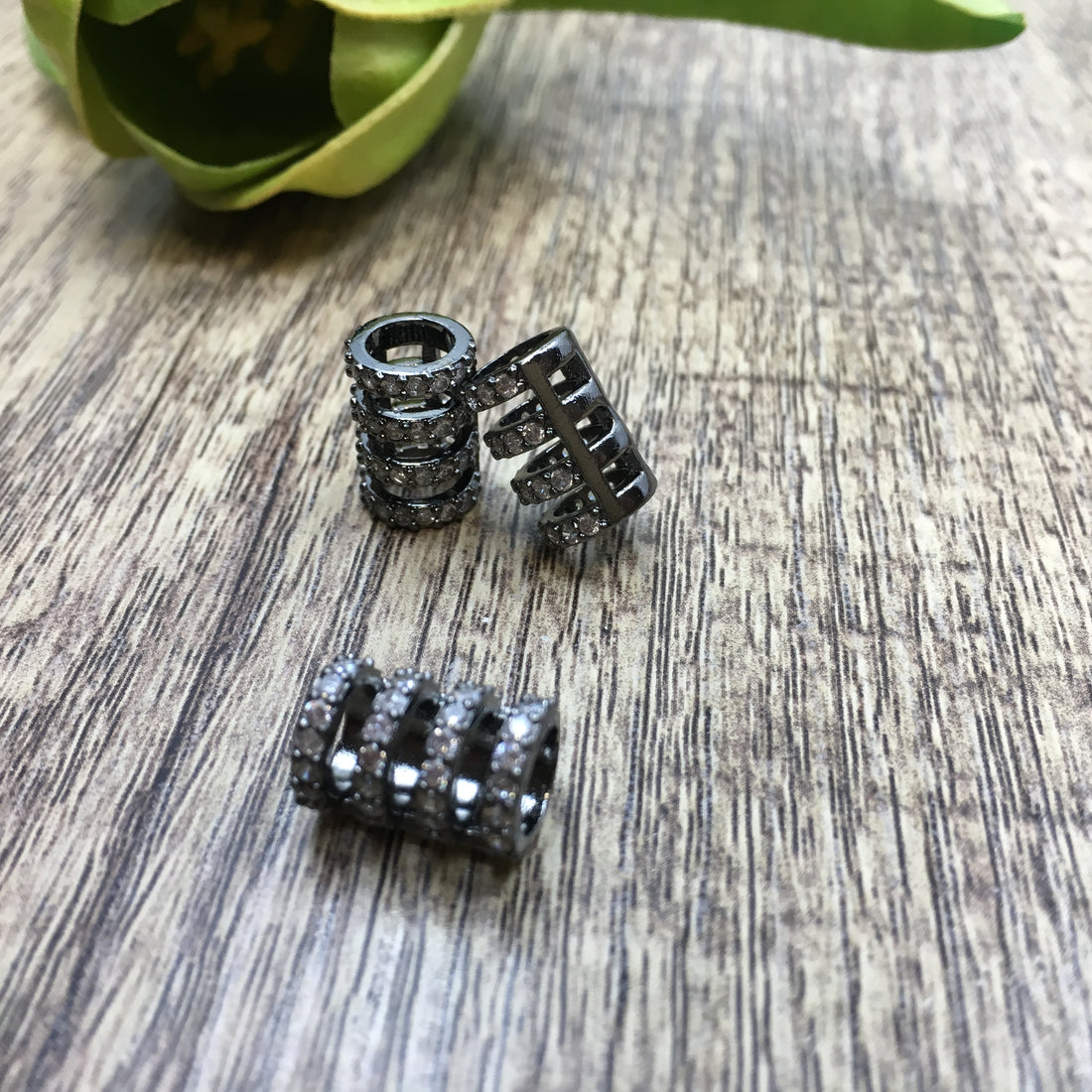 Micro CZ Pave Tube Bead | Bellaire Wholesale