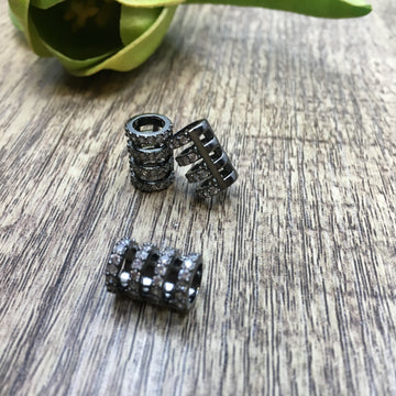 Micro CZ Pave Tube Bead | Bellaire Wholesale