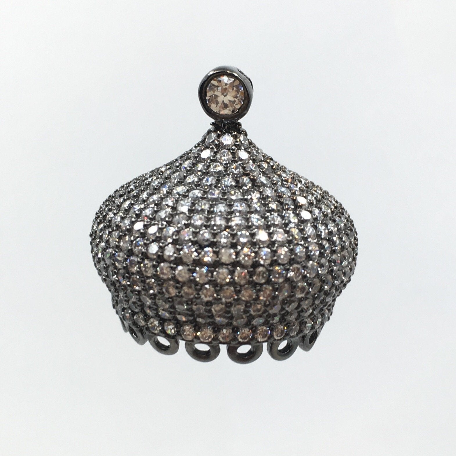 Brass Pave Cap Tassel Findings | Bellaire Wholesale