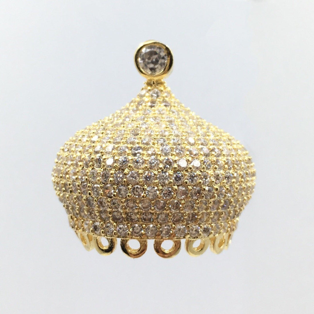 Brass Pave Cap Tassel Findings | Bellaire Wholesale