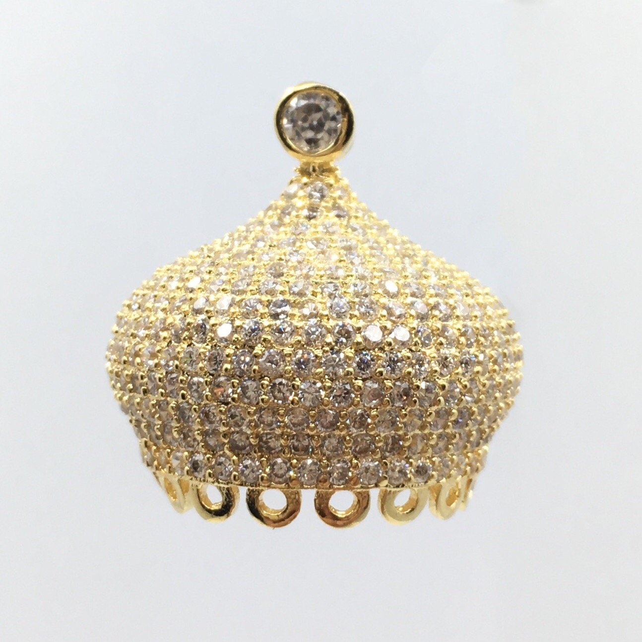 Brass Pave Cap Tassel Findings | Bellaire Wholesale