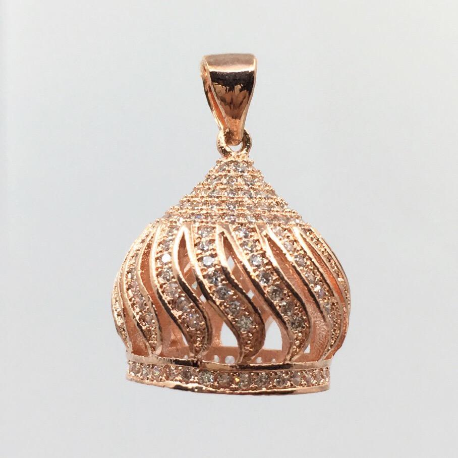 Brass Pave Cap Tassel Findings Rose Gold. | Bellaire Wholesale