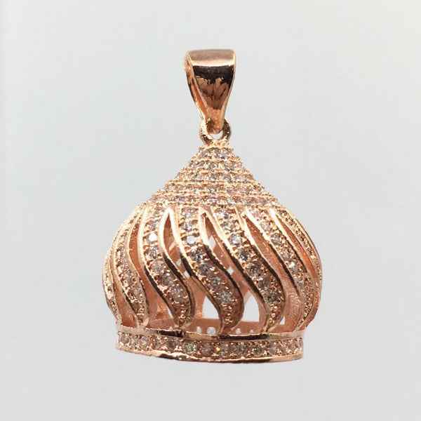 Brass Pave Cap Tassel Findings Rose Gold. | Bellaire Wholesale