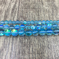 6mm Aqua Blue Mystic Aura Bead | Bellaire Wholesale