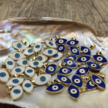 Navy Blue and White Evil Eye Charm | Bellaire Wholesale