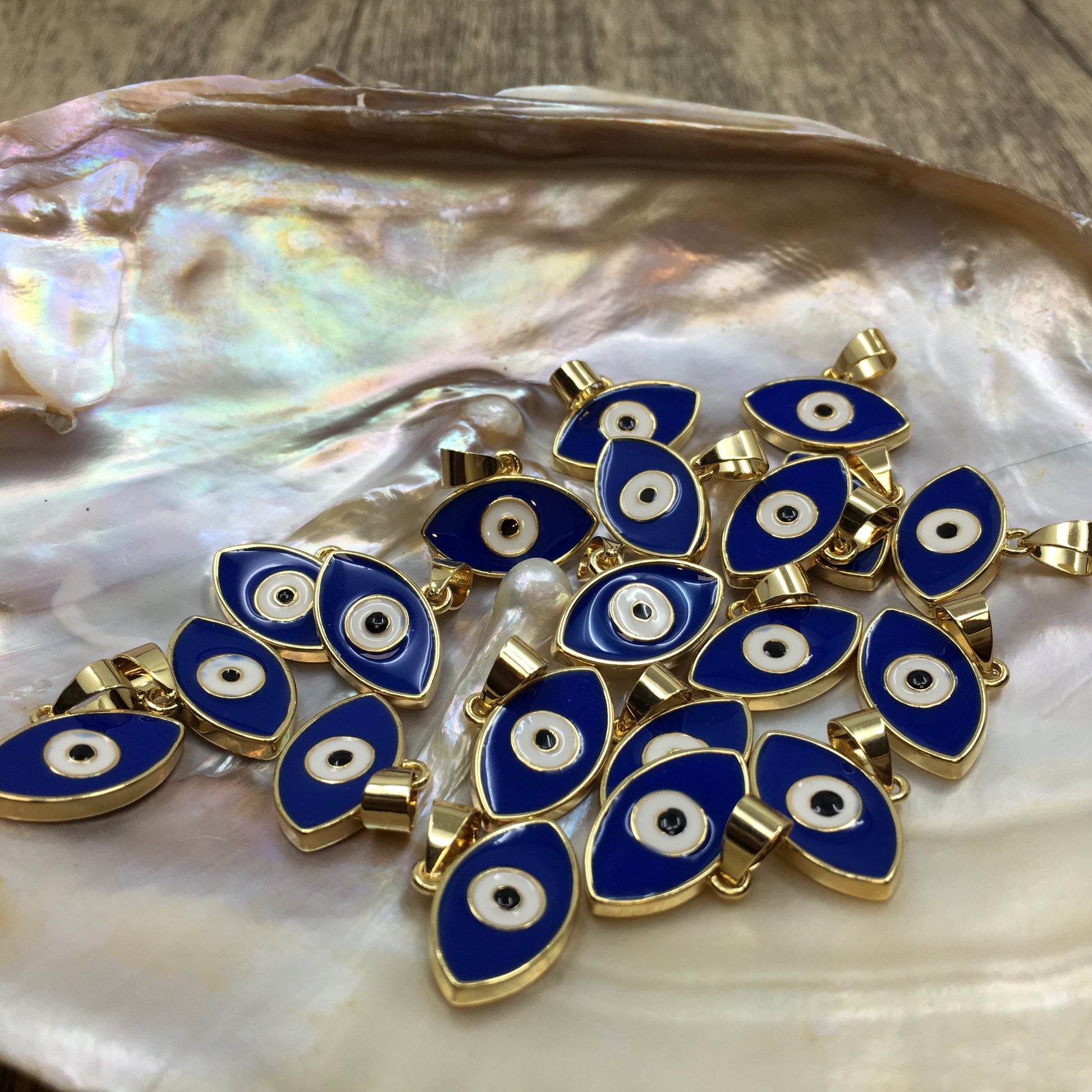 Navy Blue and White Evil Eye Charm | Bellaire Wholesale