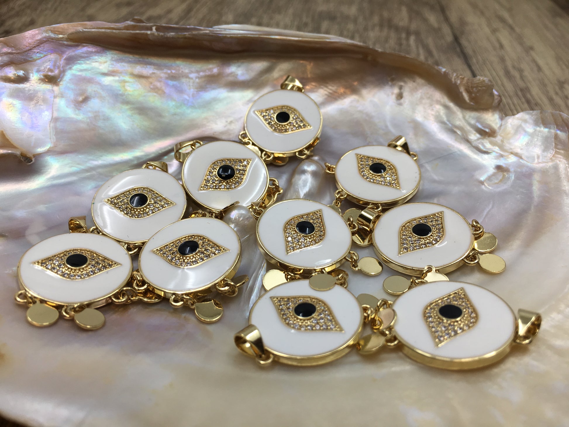 Navy Blue, Blue and White Evil Eye Charm | Bellaire Wholesale