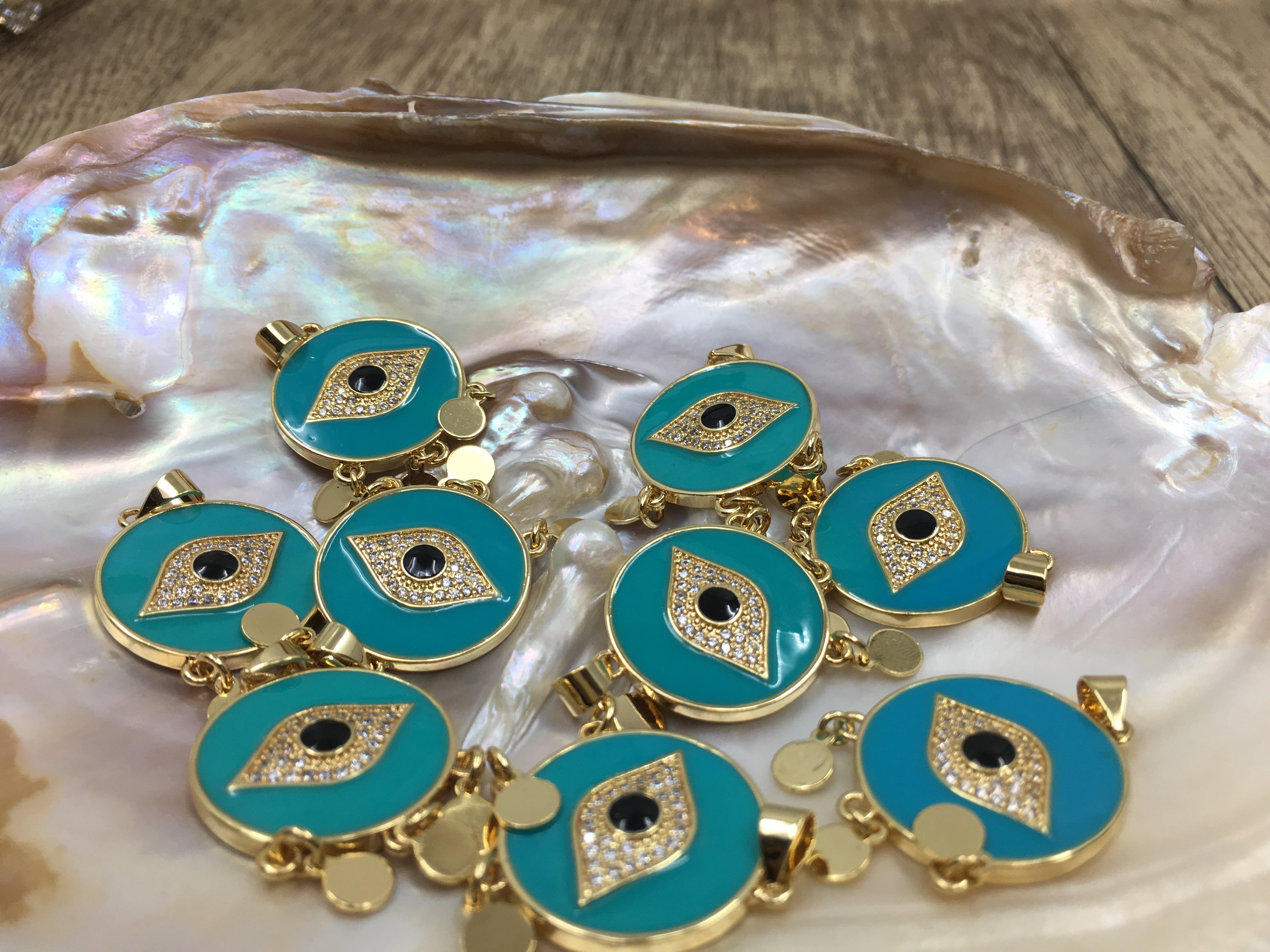 Navy Blue, Blue and White Evil Eye Charm | Bellaire Wholesale