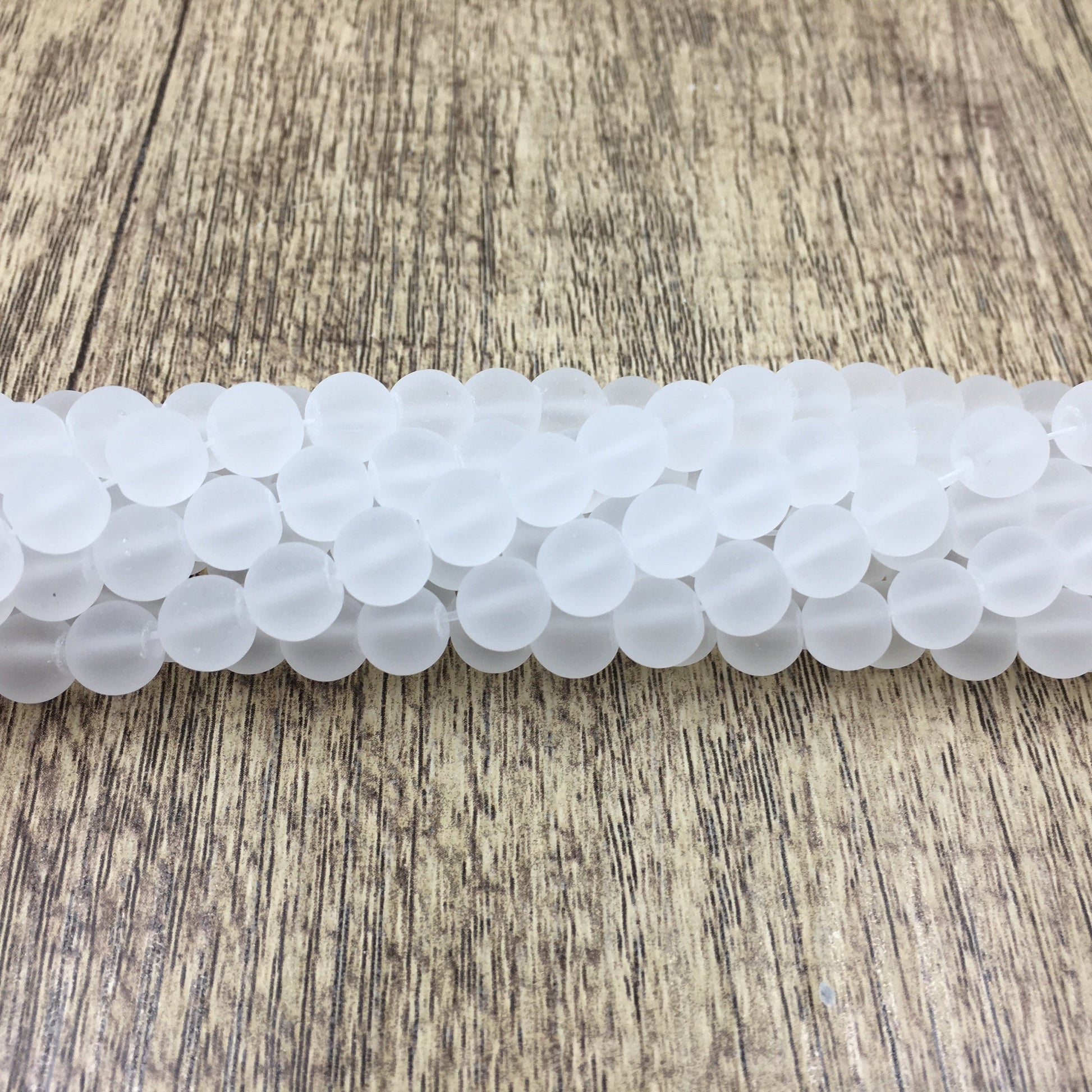 10mm Frosted Clear Quartz Bead | Bellaire Wholesale