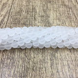 4mm Frosted Clear Quartz Bead | Bellaire Wholesale