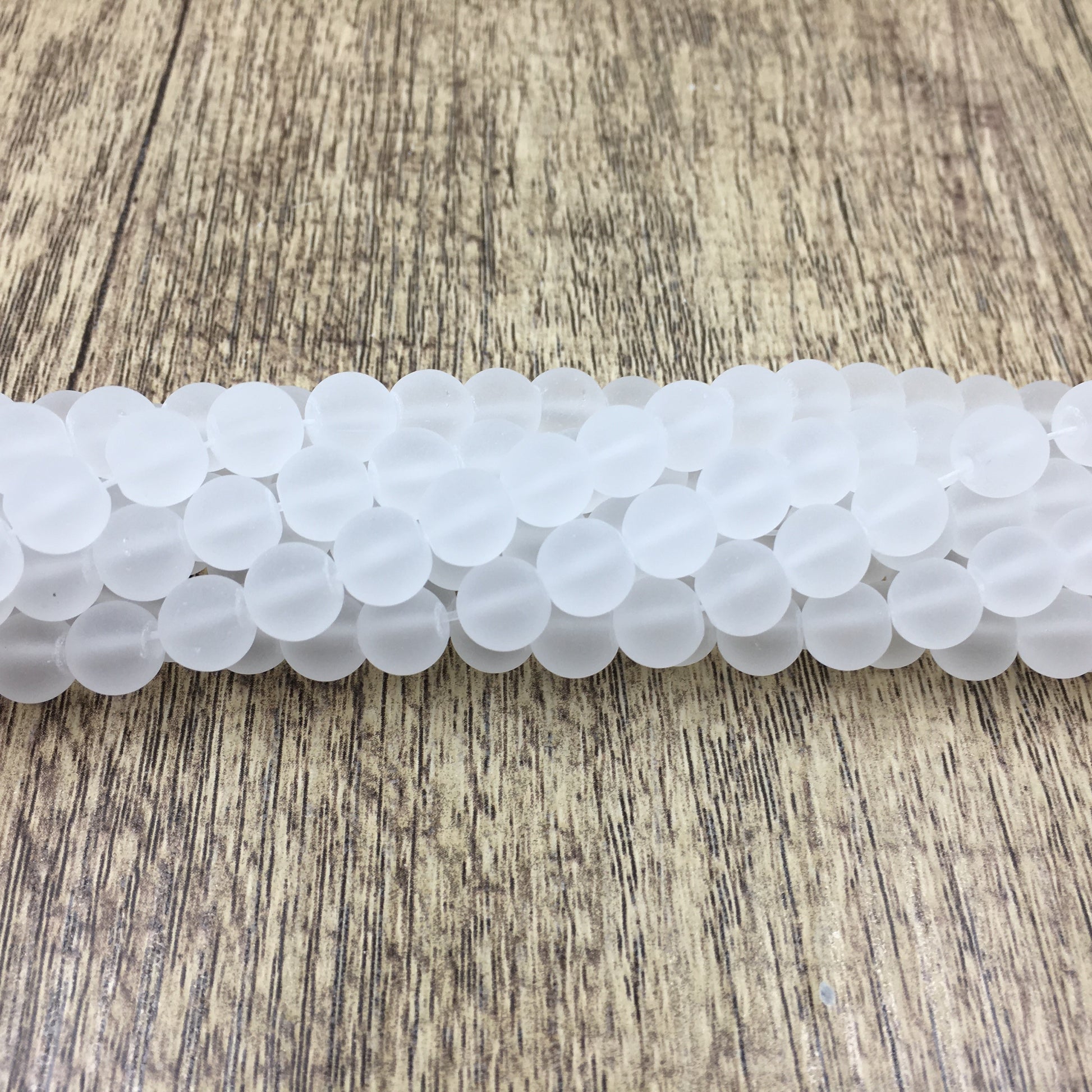 6mm Frosted Clear Quartz Bead | Bellaire Wholesale