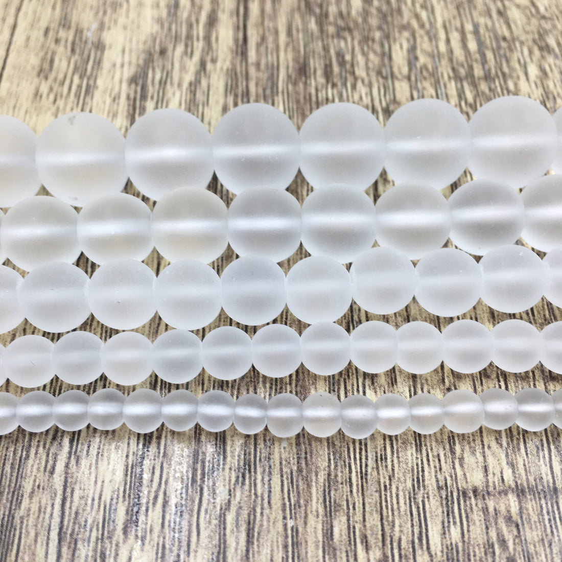 4mm Frosted Clear Quartz Bead | Bellaire Wholesale