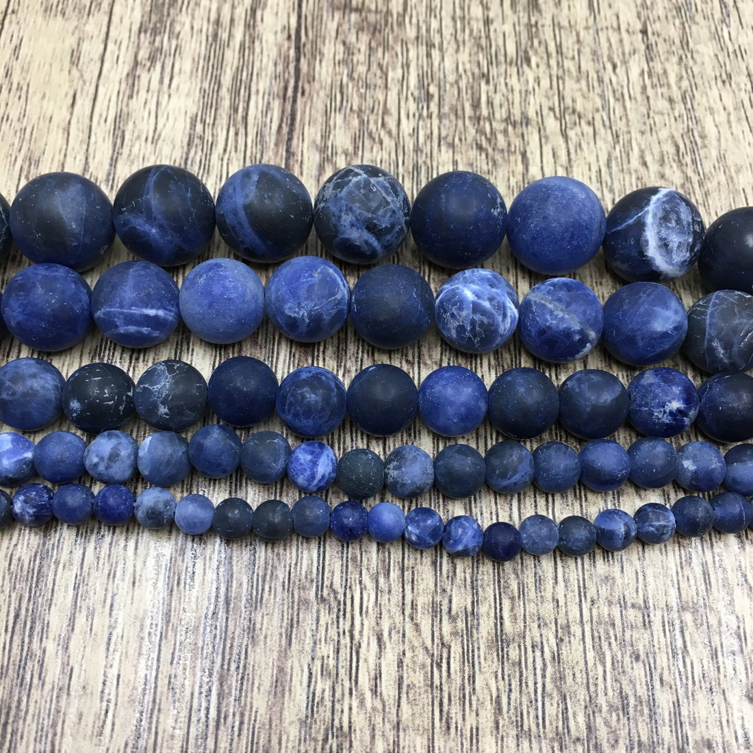6mm Sodalite Matte Bead | Bellaire Wholesale