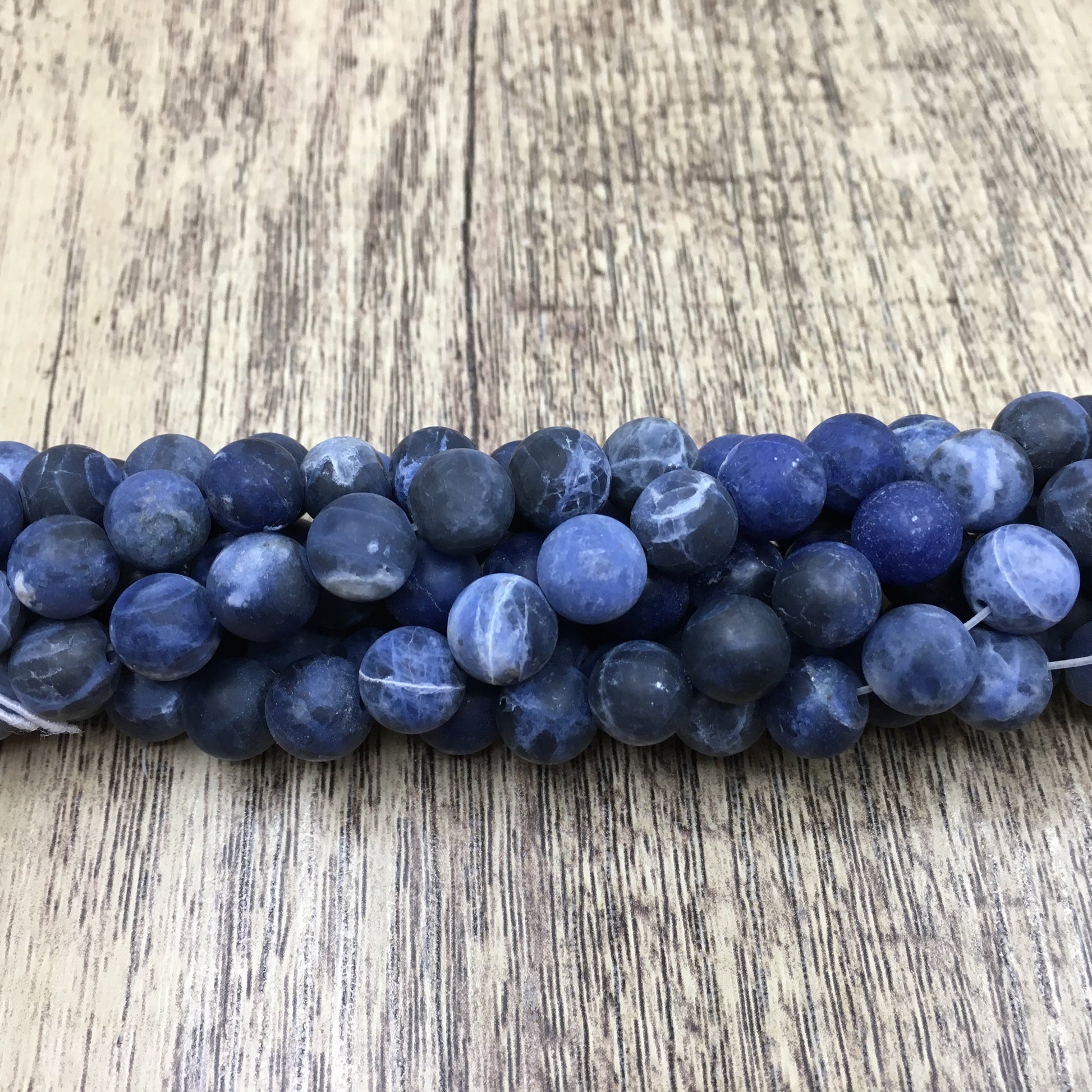 4mm Sodalite Matte Bead | Bellaire Wholesale