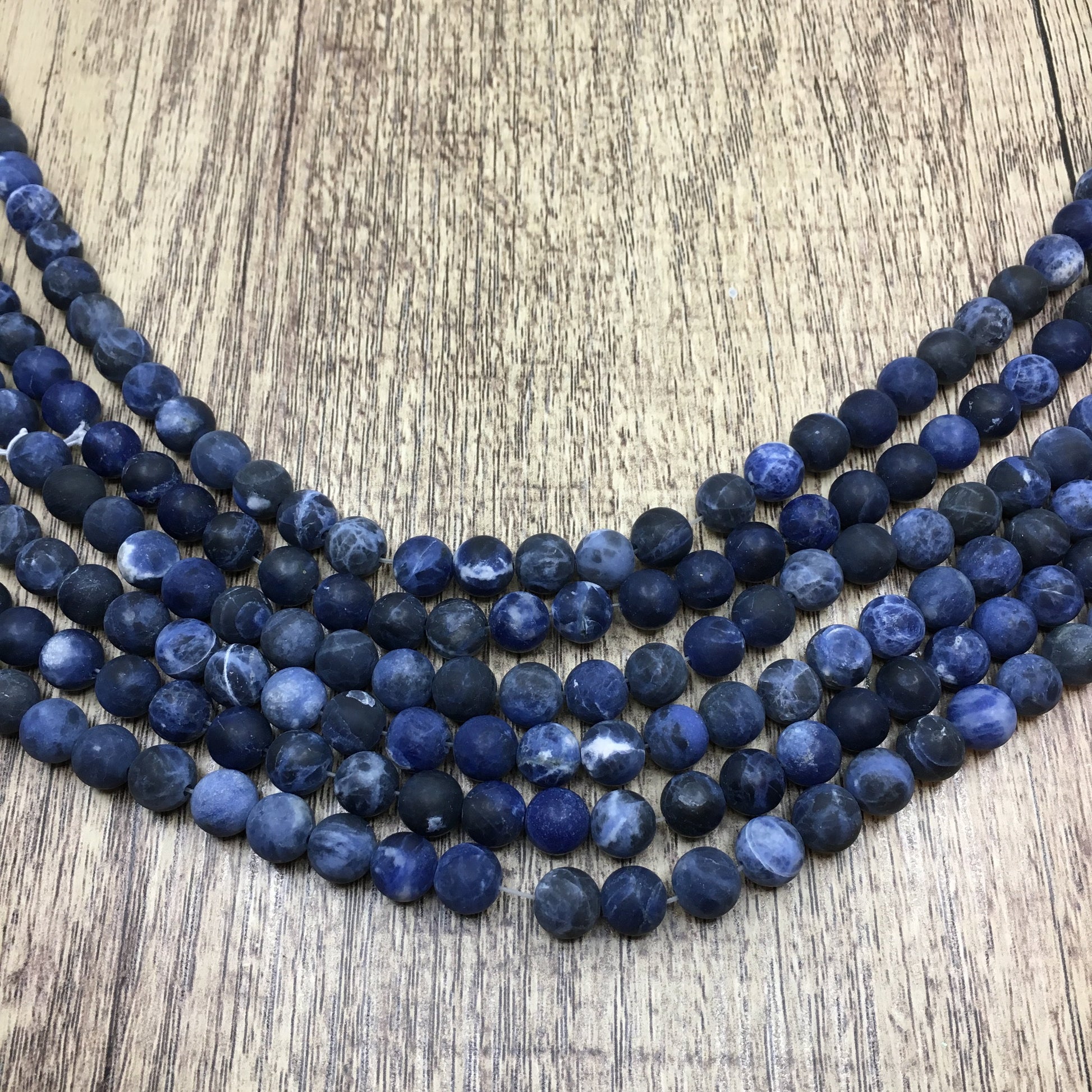 4mm Sodalite Matte Bead | Bellaire Wholesale