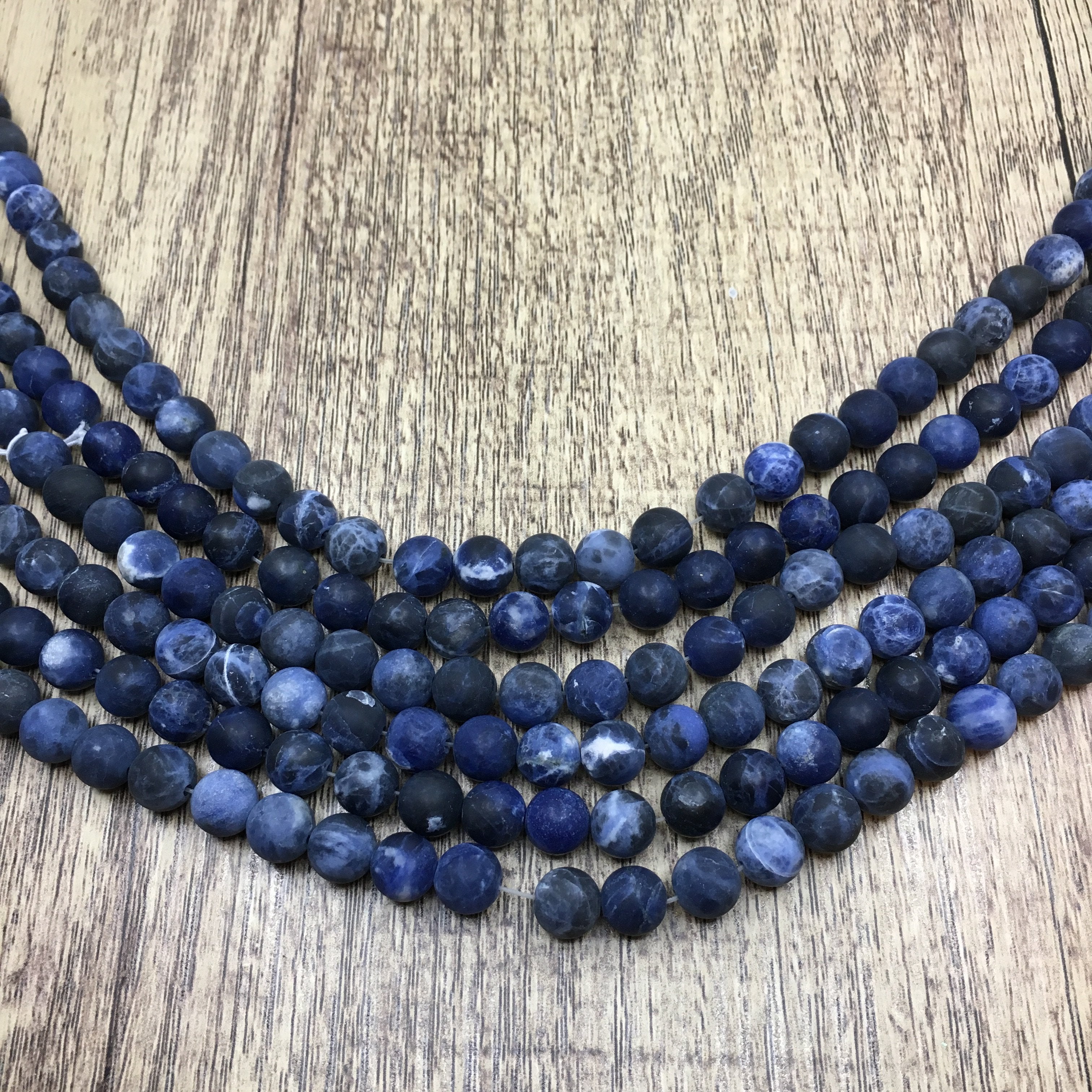 4mm Sodalite Matte Bead | Bellaire Wholesale