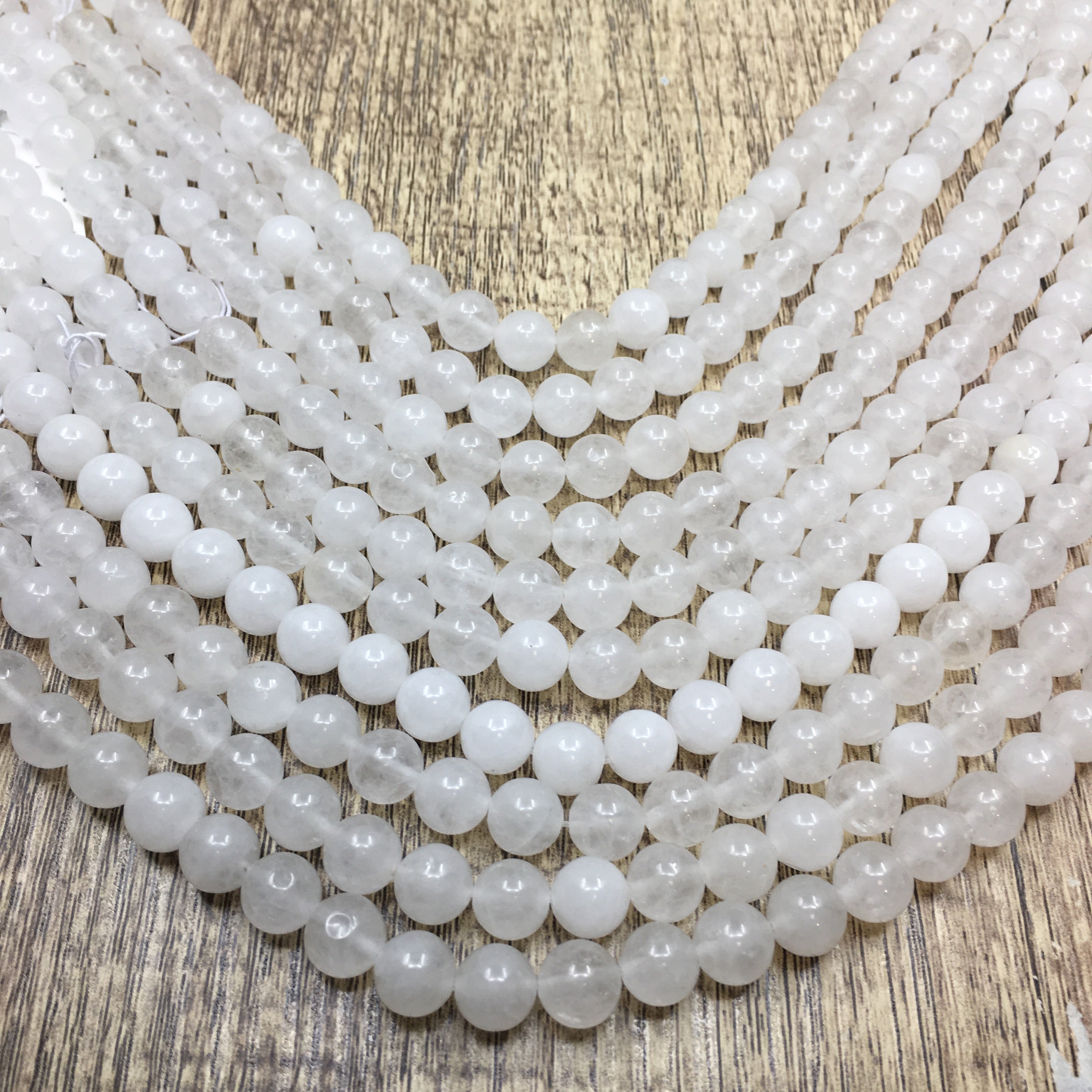 6mm White Jade Bead | Bellaire Wholesale