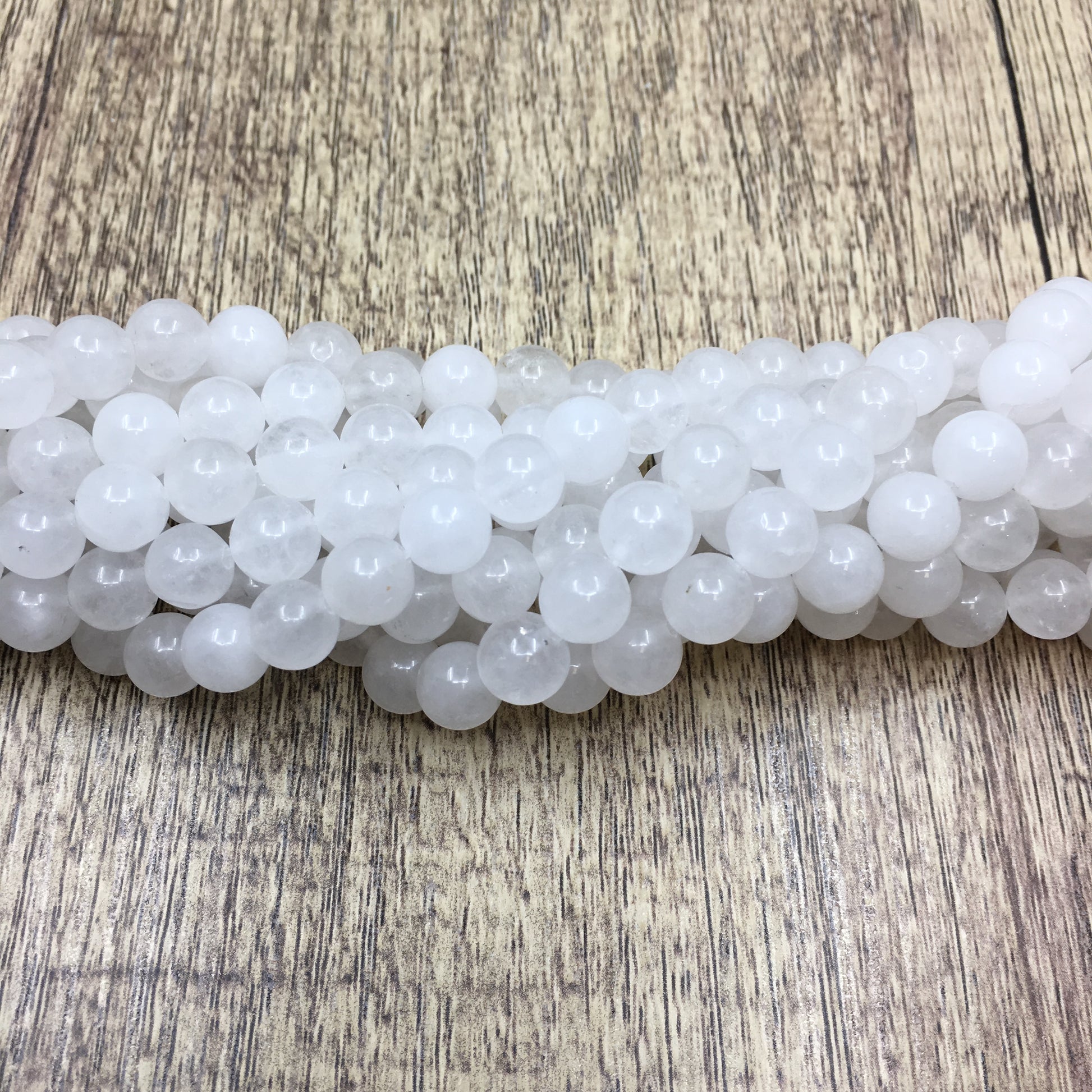 8 mm White Jade Bead | Bellaire Wholesale