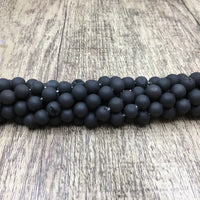 8mm Black Druzy Beads | Bellaire Wholesale
