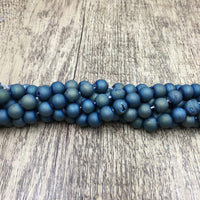 10mm Teal Blue Druzy Beads | Bellaire Wholesale