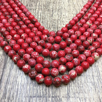 6mm Imperial Sediment Red Bead | Bellaire Wholesale