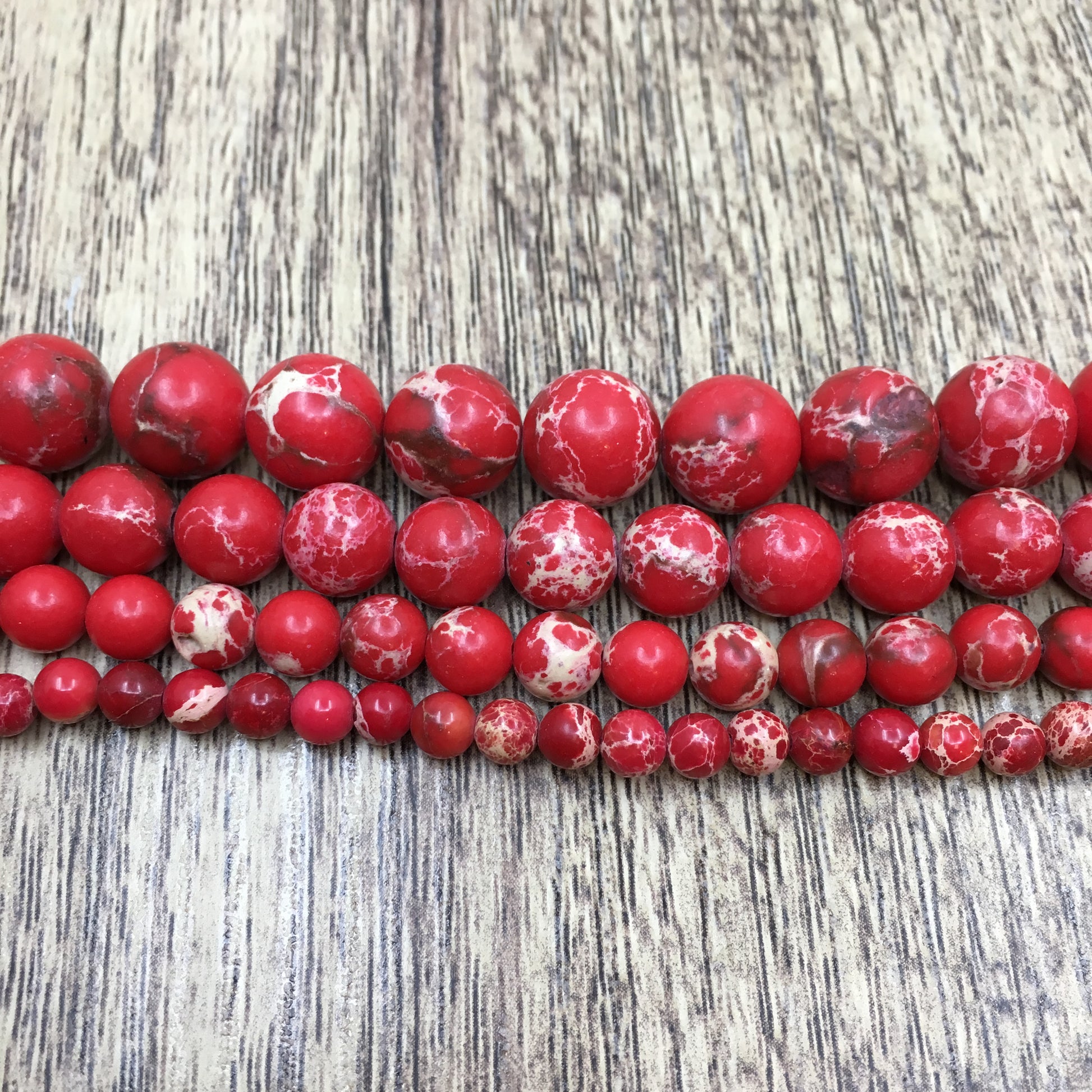 6mm Imperial Sediment Red Bead | Bellaire Wholesale