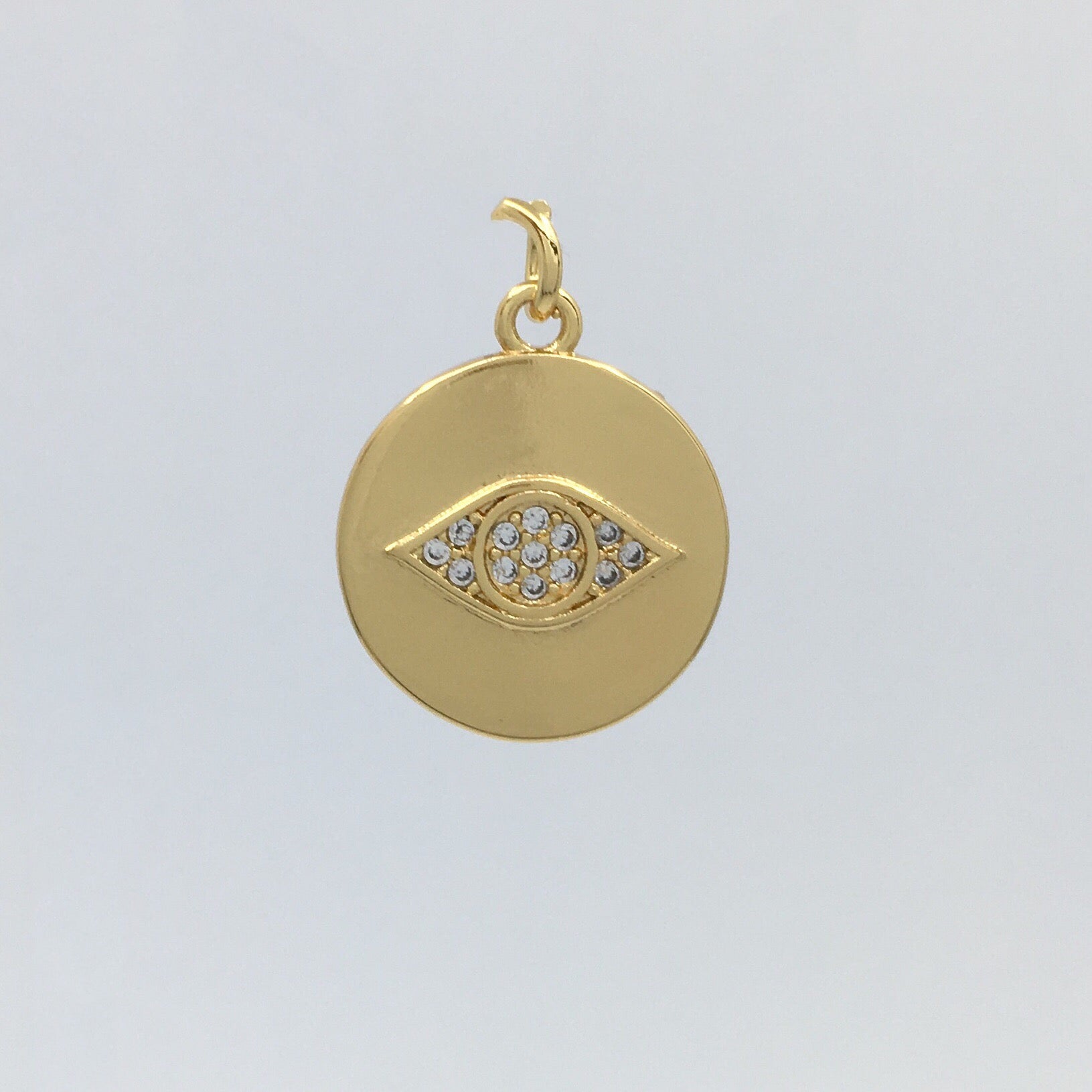Coin Evil Eye Gold Charm | Bellaire Wholesale