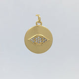 Coin Evil Eye Gold Charm | Bellaire Wholesale