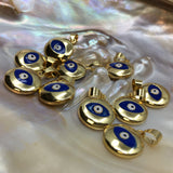 Gold Navy/White and White/Blue Silver Black Evil Eye Charm | Bellaire Wholesale