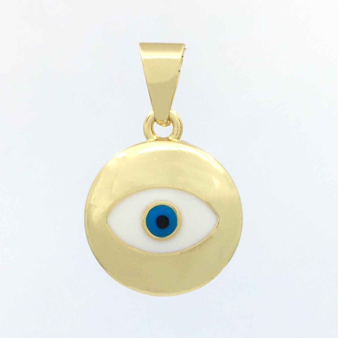 Gold Navy/White and White/Blue Silver Black Evil Eye Charm | Bellaire Wholesale
