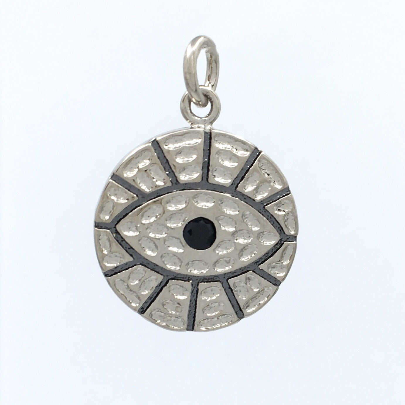 Round Gold and Silver Black Evil Eye Charm | Bellaire Wholesale