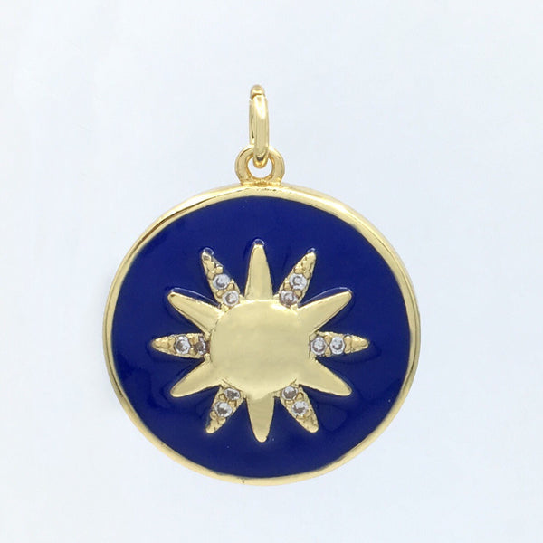 Round Sun and Moon Gold Charm | Bellaire Wholesale