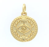 Round Gold, Rose Gold and Rhodium Black Evil Eye Charm | Bellaire Wholesale