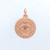 Round Gold, Rose Gold and Rhodium Black Evil Eye Charm | Bellaire Wholesale