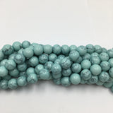 6mm Greenish Blue Howlite Bead | Bellaire Wholesale