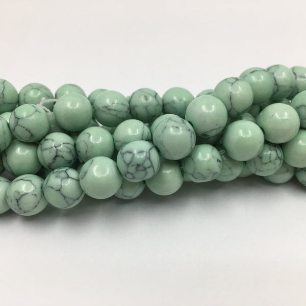 10mm Mint Green Howlite Bead | Bellaire Wholesale