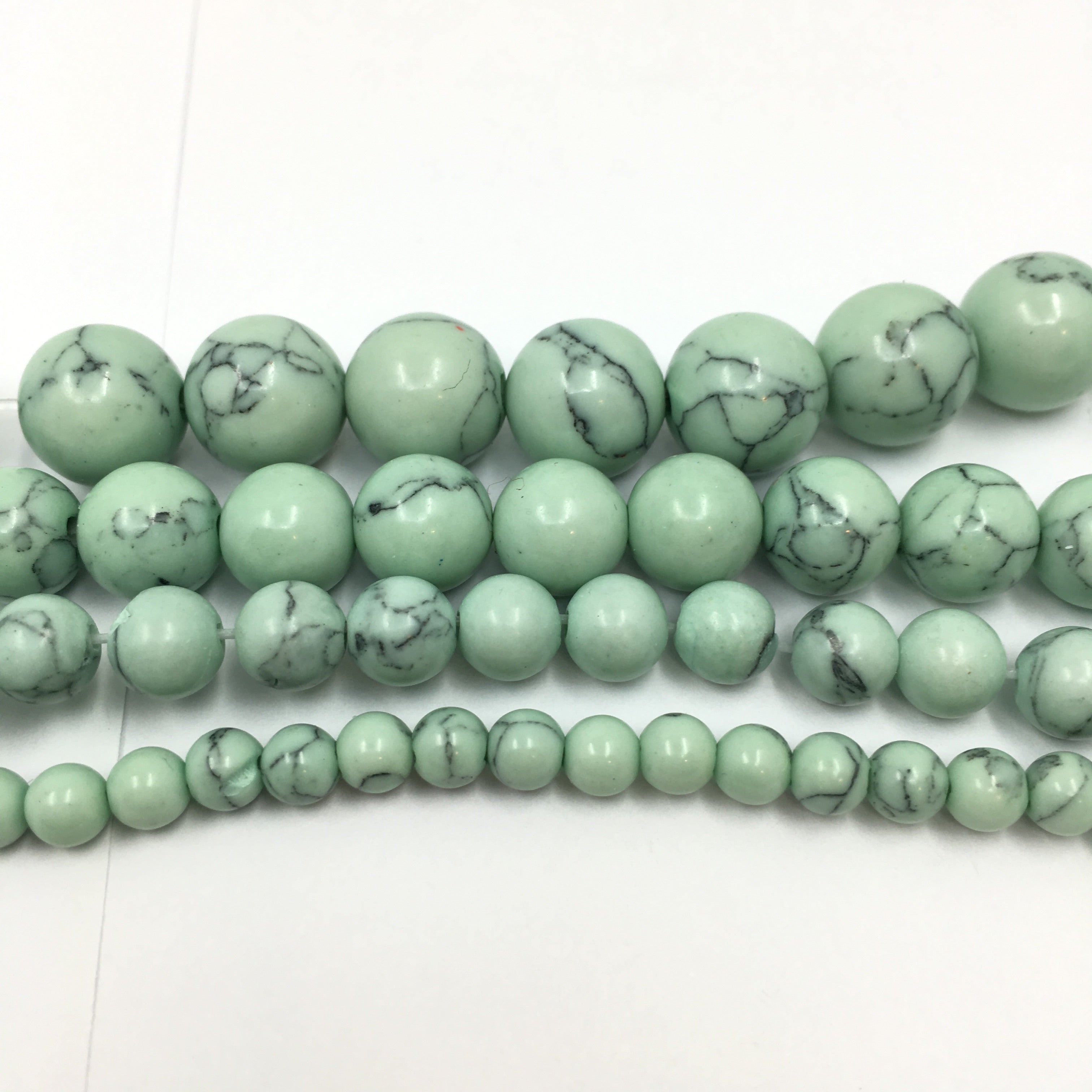 10mm Mint Green Howlite Bead | Bellaire Wholesale